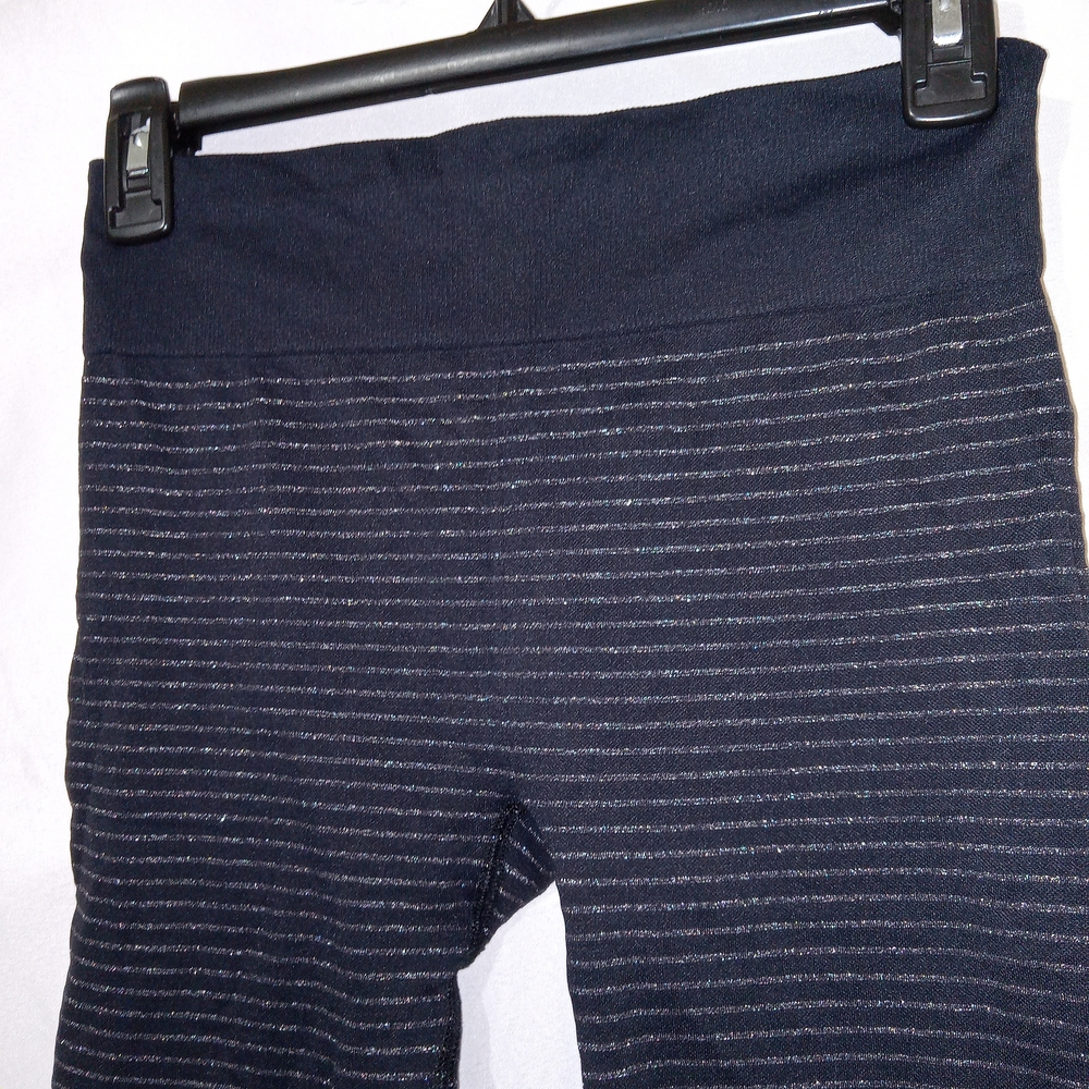 Athleta Compression Fitted Leggings Small Reflective Shimmer Stripe Sz Small - Picture 5 of 15